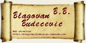 Blagovan Budečević vizit kartica